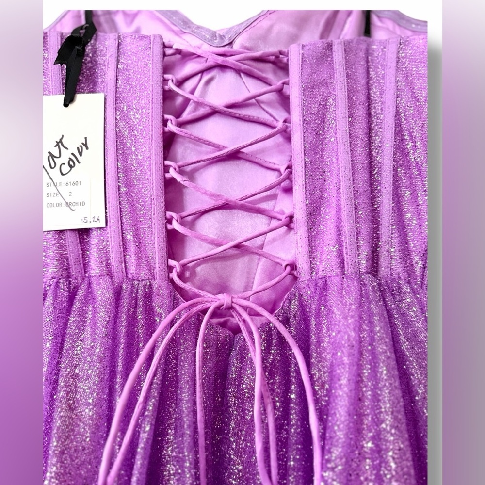 Alyce Paris 61601 Orchid Glitter Corset Prom Gown Size 2 NWT - Picture 7 of 13